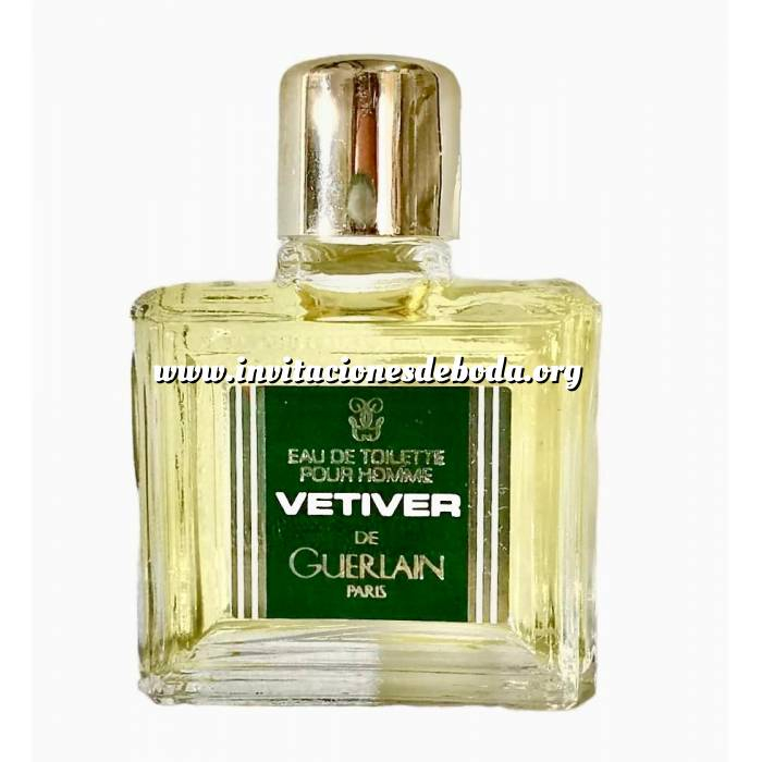 Imagen Mini Perfumes Hombre Vetiver de Guerlain EDC 4ml en bolsa de organza 