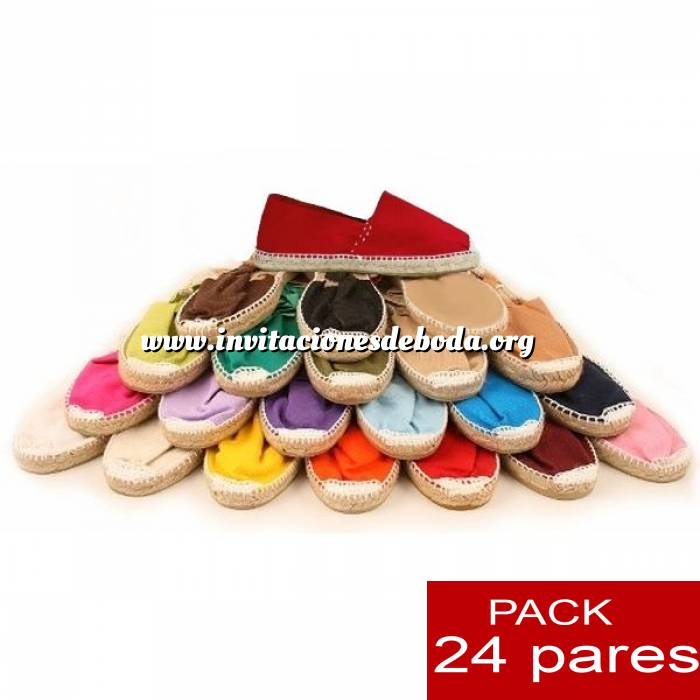 Imagen Mujer Colores Lisos Alpargatas Bodas 3 X TALLA Surtidas en colores - Caja 24 pares 