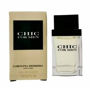 Mini Perfumes Hombre - CHIC FOR MEN by Carolina Herrera EDT 7 ml (CAJA DEFECTUOSA) 