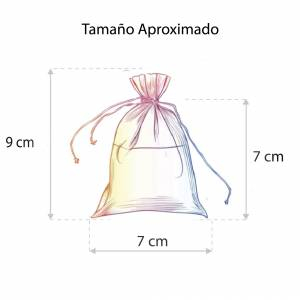 Imagen Tamaño 07x09 cms Bolsa de organza FUCSIA Eléctrico 7x9 - CAPACIDAD 7x7.5 cms. 