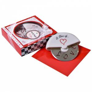 Tazas y Complementos - Cortapizza Cortador para pizza LOVE en caja de regalo (Últimas Unidades) 