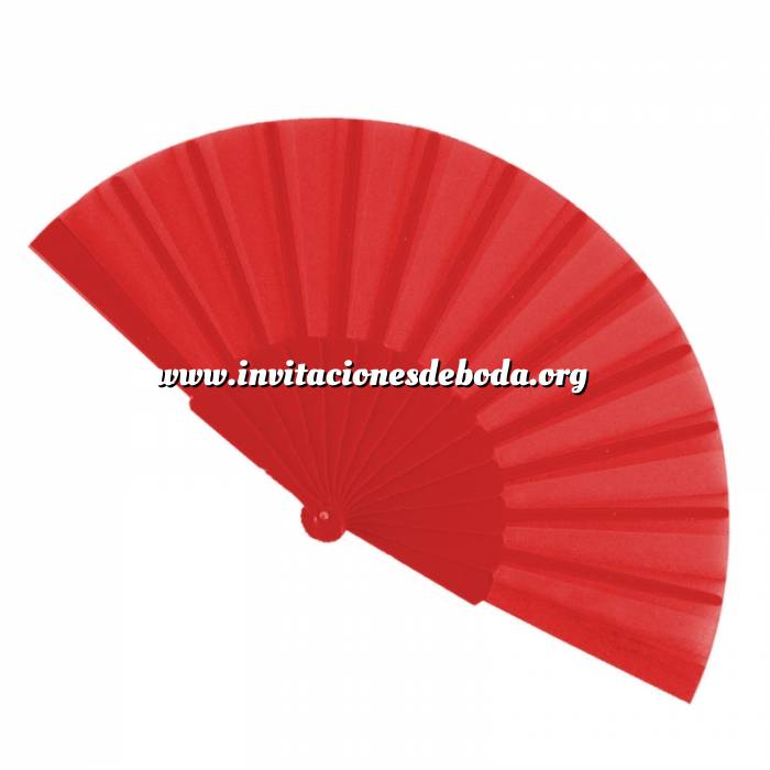 Imagen Abanico Económicos Abanico de tela Rojo (con varillas de plástico) (Últimas Unidades) 