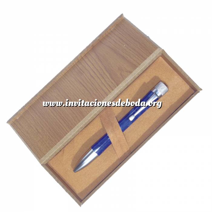 Imagen Prácticos mujer Bolígrafo azul en caja de madera (Últimas Unidades) 