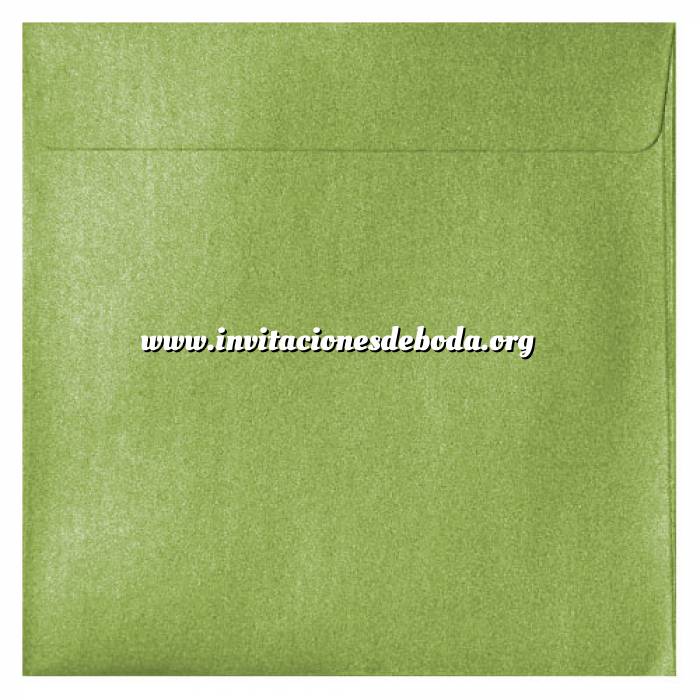 Imagen Sobres Cuadrados Sobre Perlado verde Cuadrado (Verde Lima) 