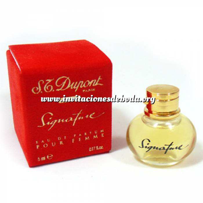 Imagen -Mini Perfumes Mujer Signature Eau de Parfum for Femme by S.T. Dupont 5ml. (Letras DORADAS) (Últimas Unidades) 