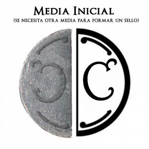2 Iniciales intercambiables - Placa Media Inicial C para sello vacío de lacre (Últimas Unidades) 