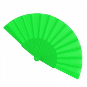 Abanico Económicos - Abanico de tela Verde Pistacho (con varillas de plástico) (Últimas Unidades) 
