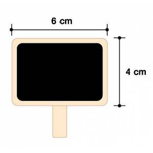 Imagen Detalles para la ceremonia Mini pizarra negra rectangular con PINZA de madera PACK 4uds (Últimas Unidades) 