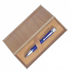 Prácticos mujer - Bolígrafo azul en caja de madera (Últimas Unidades) 