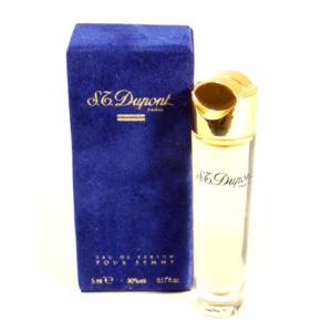 -Mini Perfumes Mujer - S.T. Dupont Eau de Parfum Pour Femme 5ml. Estuche de TERCIOPELO Azul (Ideal Coleccionistas) (Últimas Unidades) 